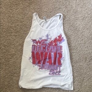 Bella Canvas White Tank Top with Red and Purple Print